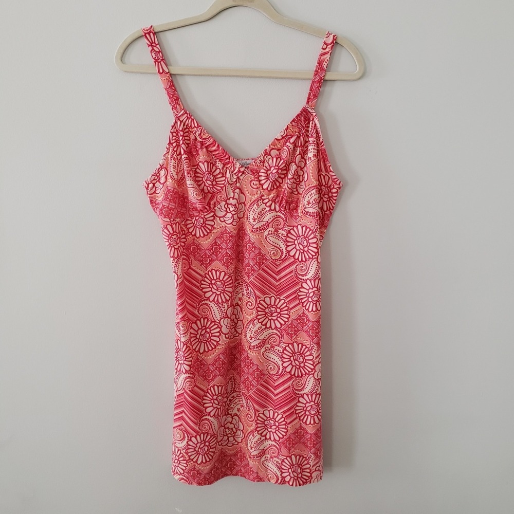 VTG‎ Linea Donatella Y2K Mini Babydoll Slip Dress MED Coquette Fairy Boho Floral